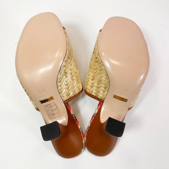 Gucci Interlocking G Raffia Sandal Heel - Women’s 7.5 - Picture 8 of 10